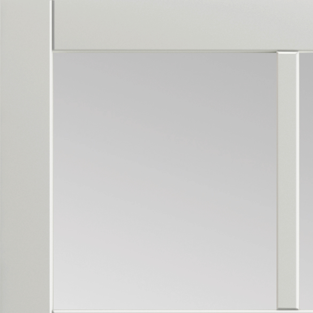 JB Kind Plaza Urban Industrial White Clear Glass Internal Door 1981 x 610mm Image 3