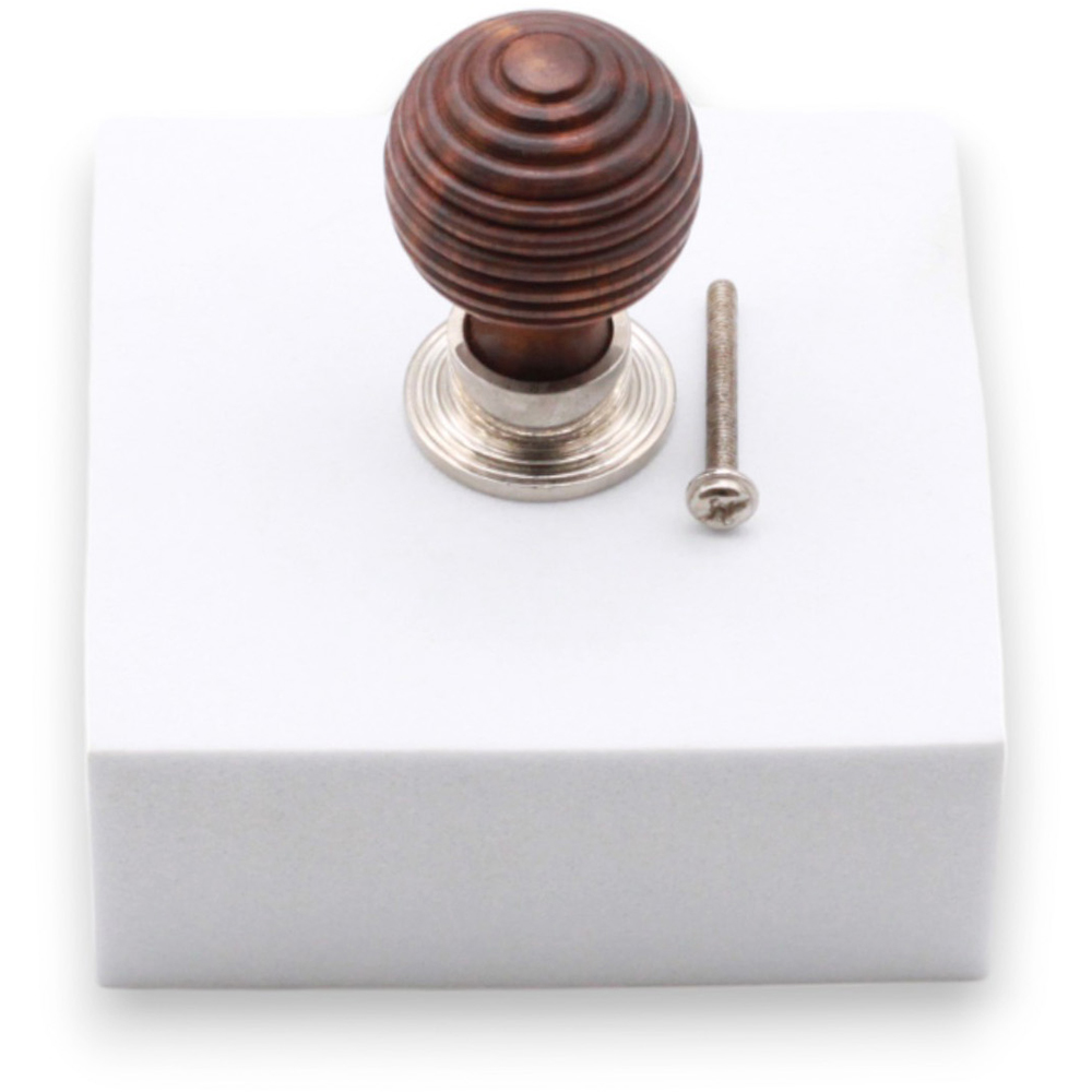 Spira Brass Rosewood Preston Polished Nickel Cupboard Knob 35mm Image 4