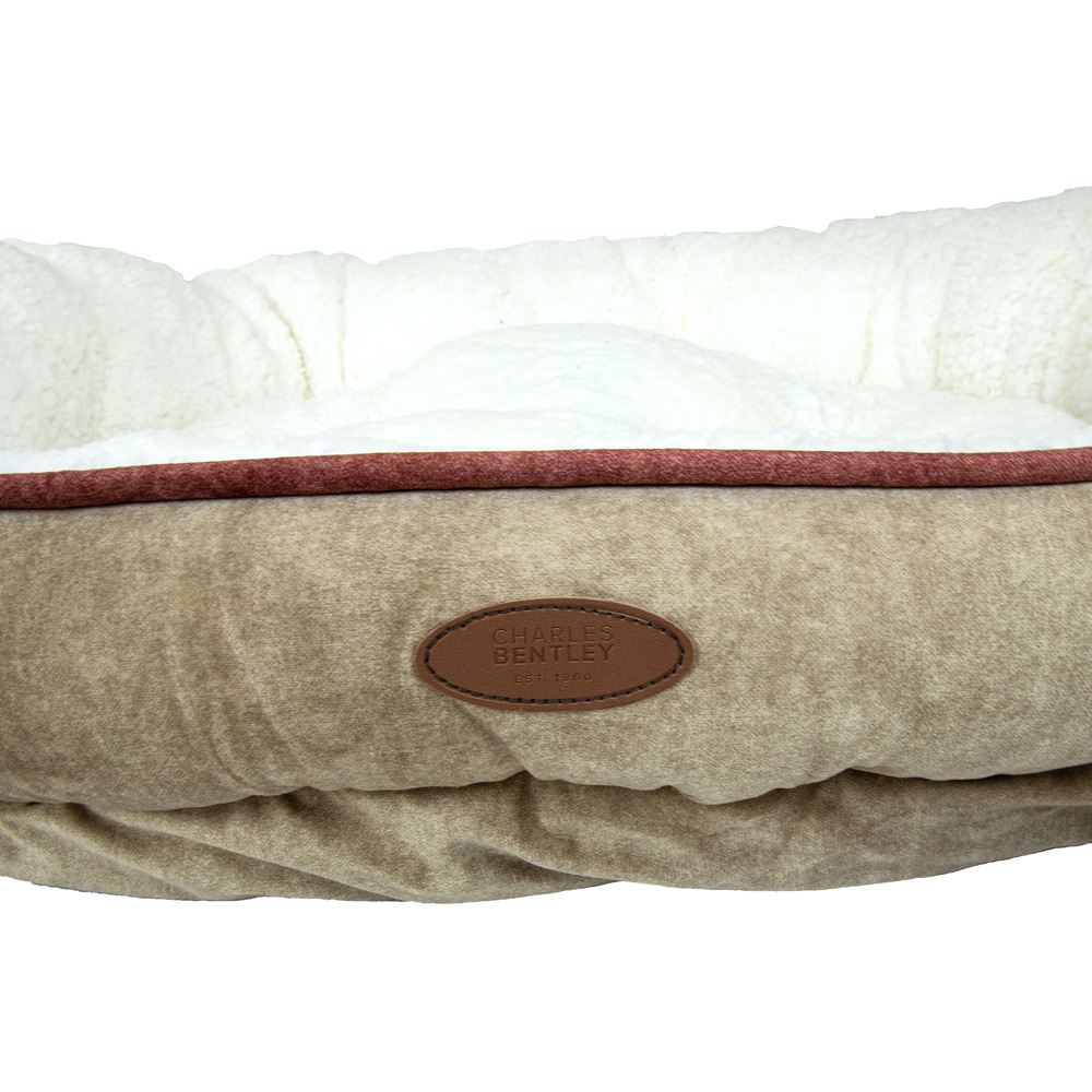 Charles Bentley Small Taupe Memory Foam Pet Bed Image 4