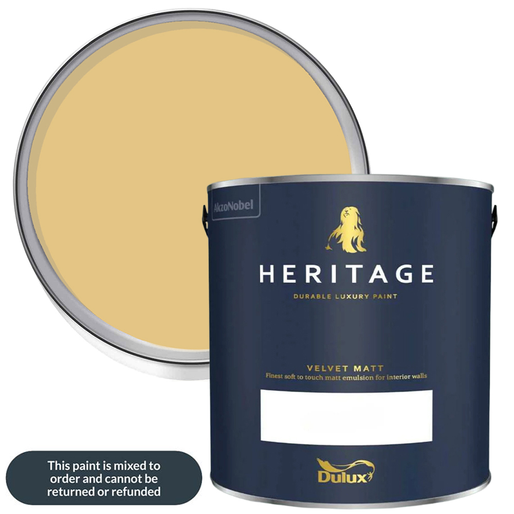 Dulux Heritage Walls and Ceilings Pale Cream Velvet Matt Emulsion Paint 1L Image 1