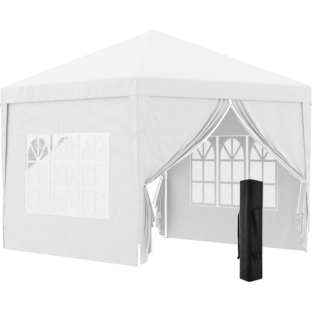 Outsunny 3 x 3m White Party Canopy Tent with Carry Bag Image 2