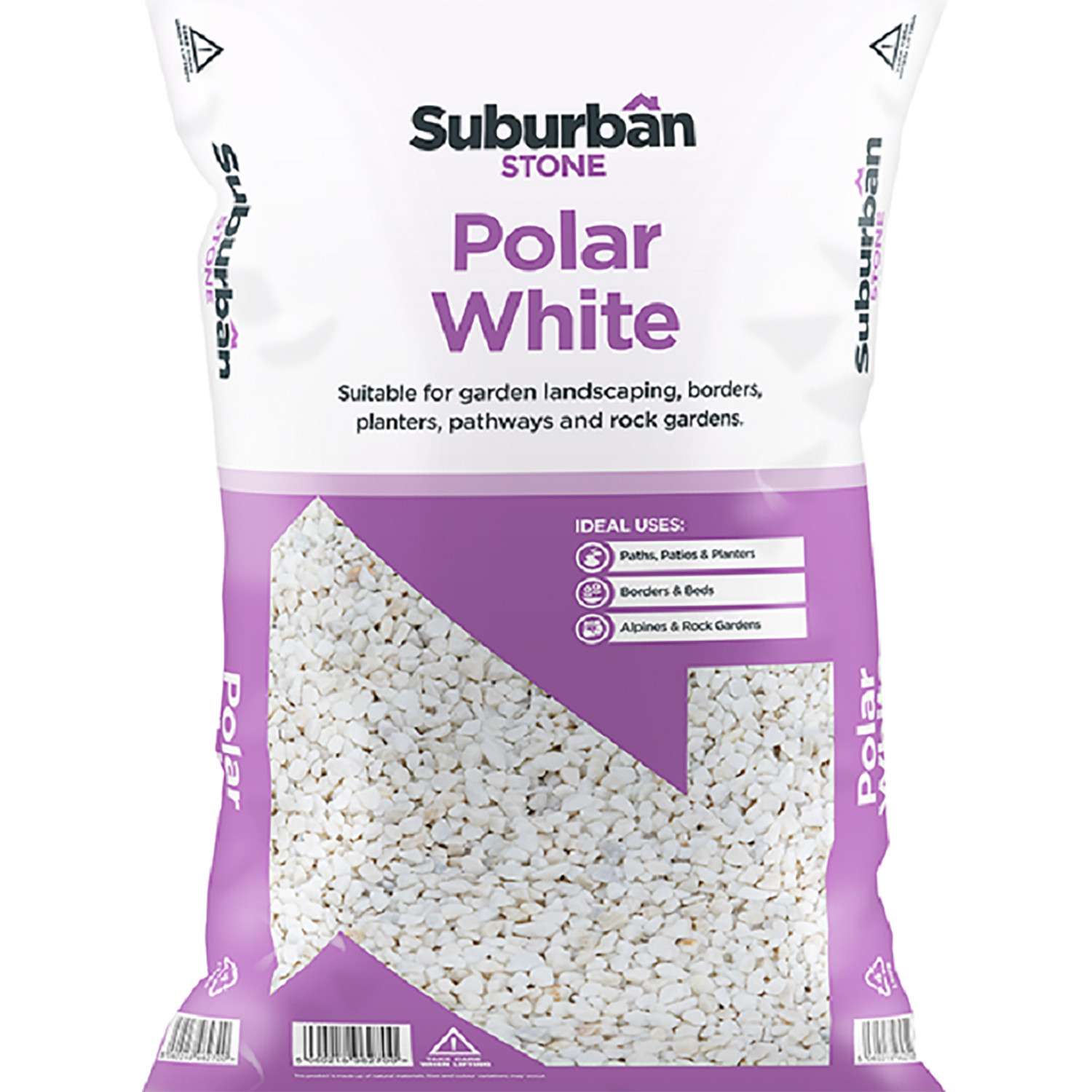 Suburban Stone Polar White Chippings 20kg Image