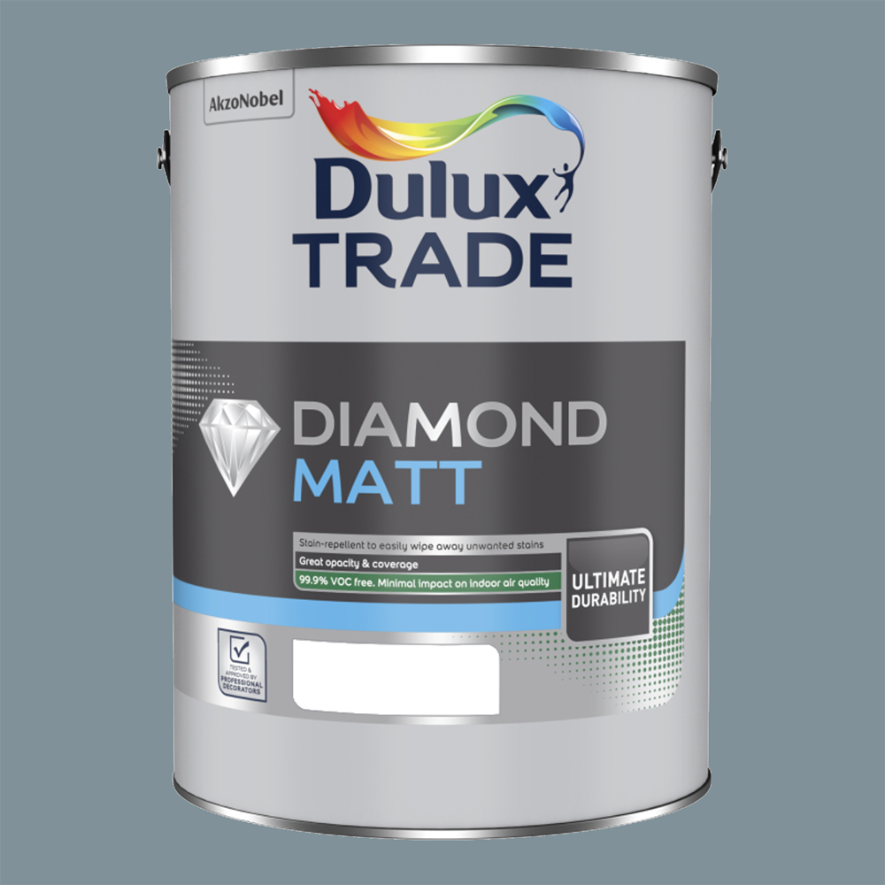 Dulux Trade Denim Drift Walls and Ceilings Diamond Matt Paint 5L Image 2