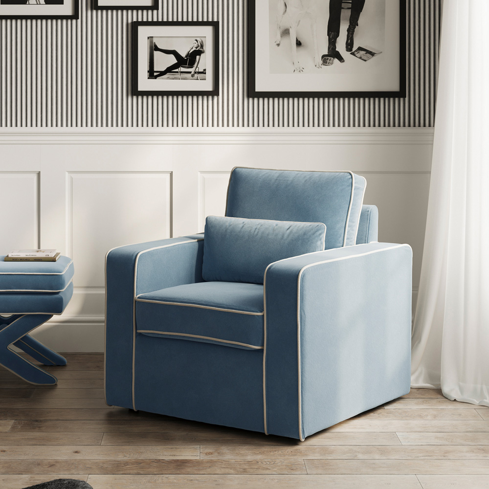 LPD Home Diego Ice Blue Chair Image 7