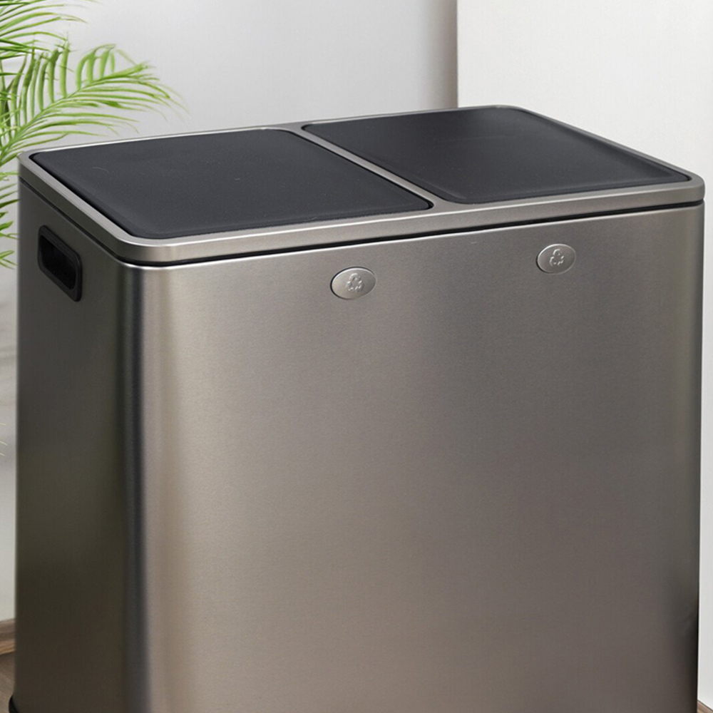 Kitchen Master 60L Premium Recycle Bin Light Grey Image 5
