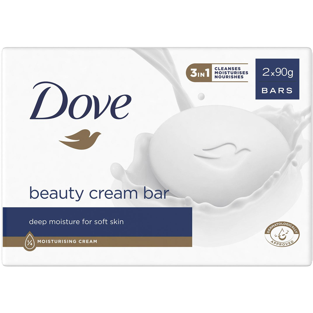 Dove Original Deep Moisture Beauty Cream Bar 2 x 90g 24 Pack Image 3