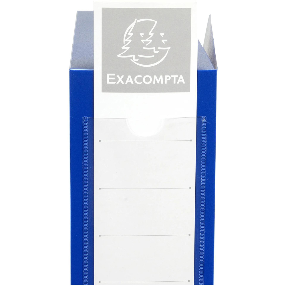 Exacompta A4 Blue Polypropylene Stud File Box 100mm 10 Pack Image 4