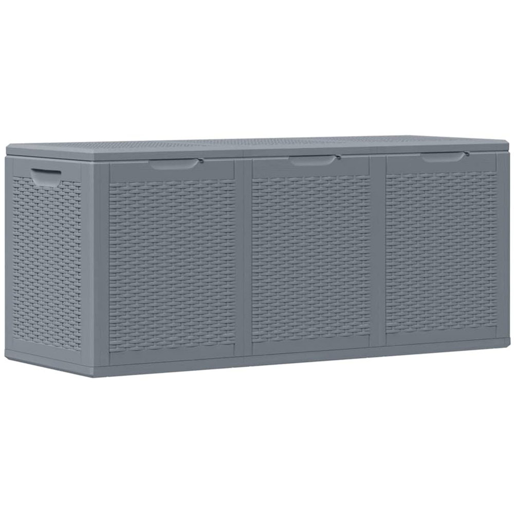 vidaXL 270L Grey Polypropylene Garden Storage Box Image 1