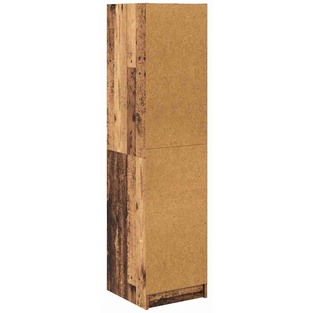 vidaXL 2 Glass Door 4 Shelf Old Wood Slim Highboard Image 8