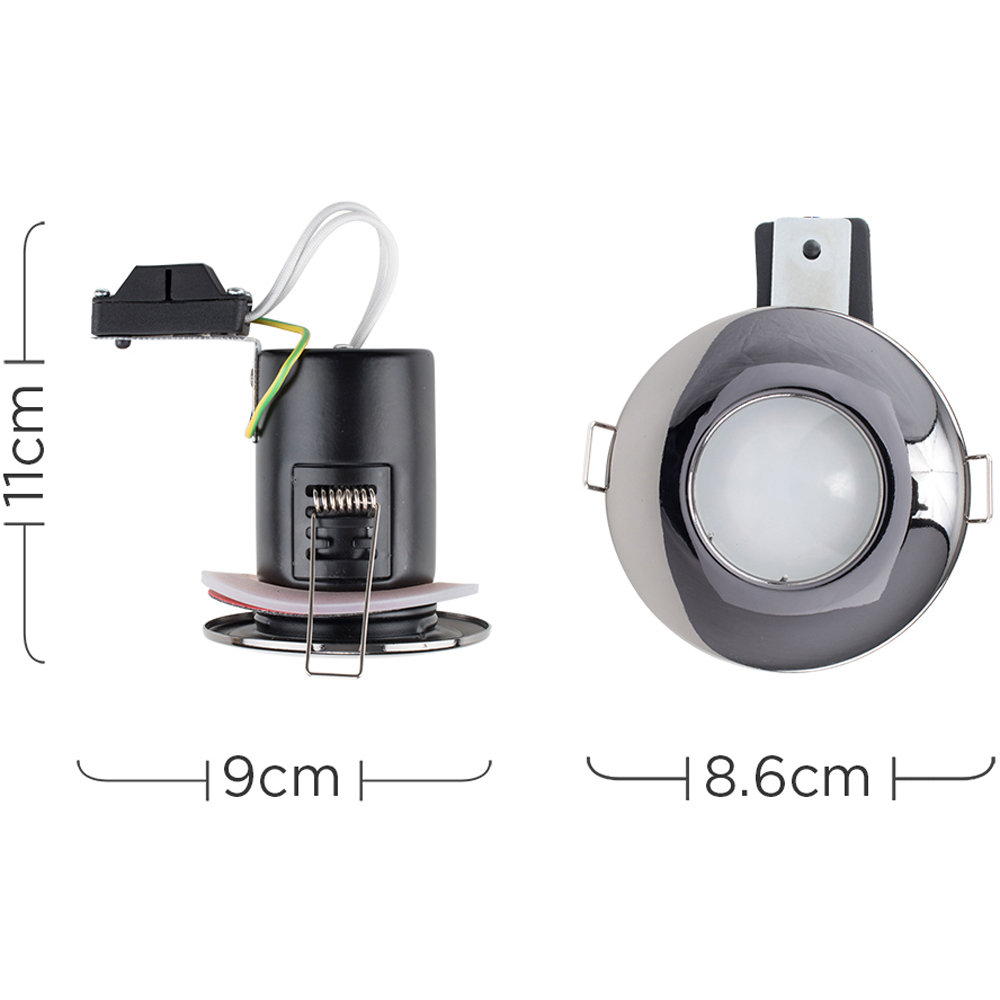 ValueLights Black Chrome IP65 Cool White LED Ceiling Downlight 10 Pack Image 5