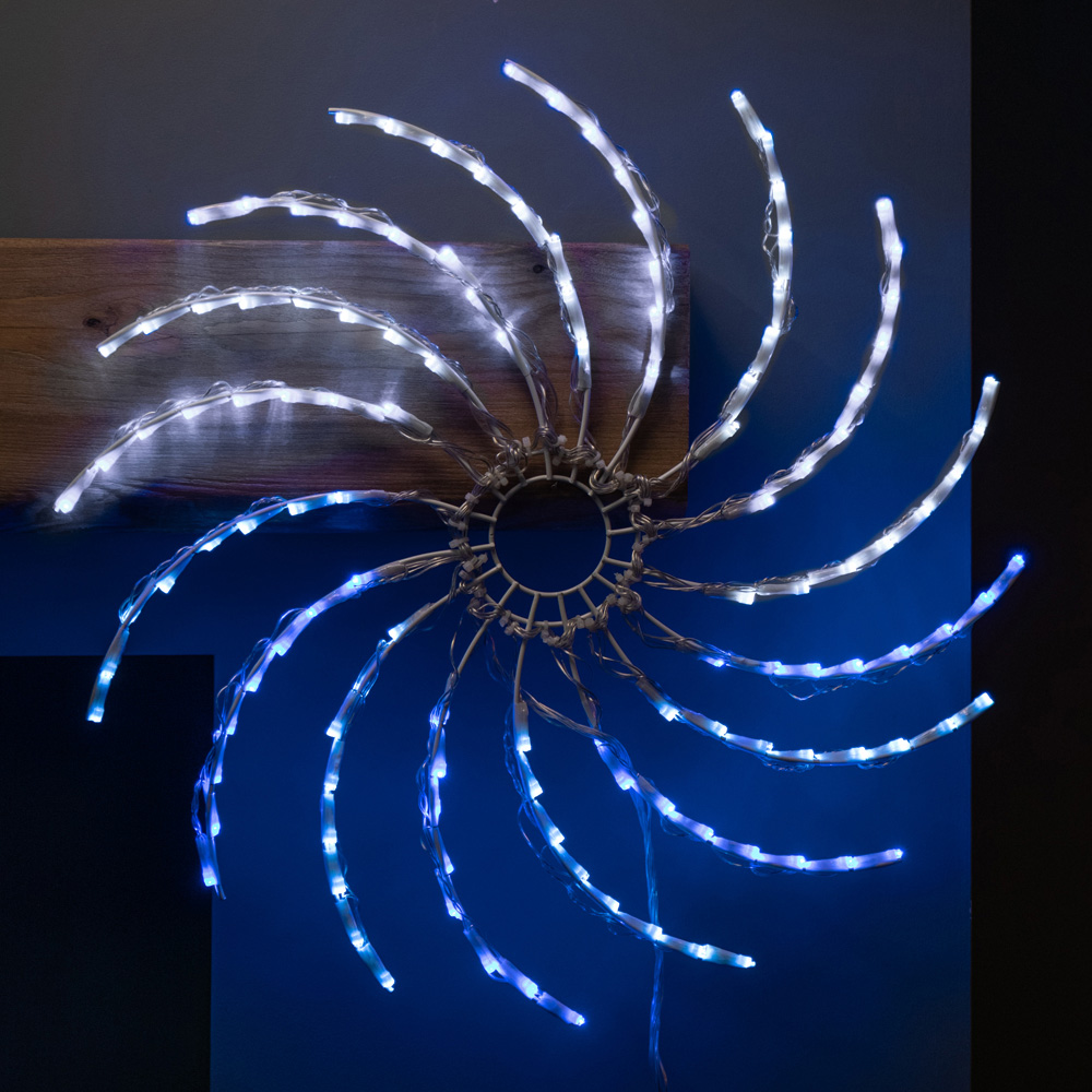 Samuel Alexander 128 Blue White LED Light-Up Spinner Christmas Decoration 50cm Image 6