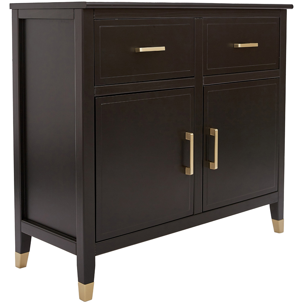 Palazzi 2 Doors 2 Drawers Black Sideboard Image 2