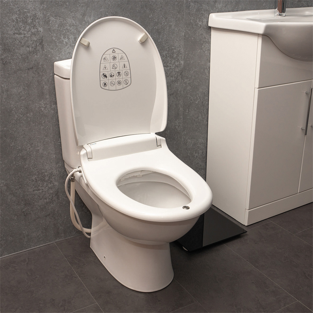 Aidapt E Loo One Touch Round Heated LED Toilet Seat with Bidet Cleaning and Warm Air Dryer Image 2
