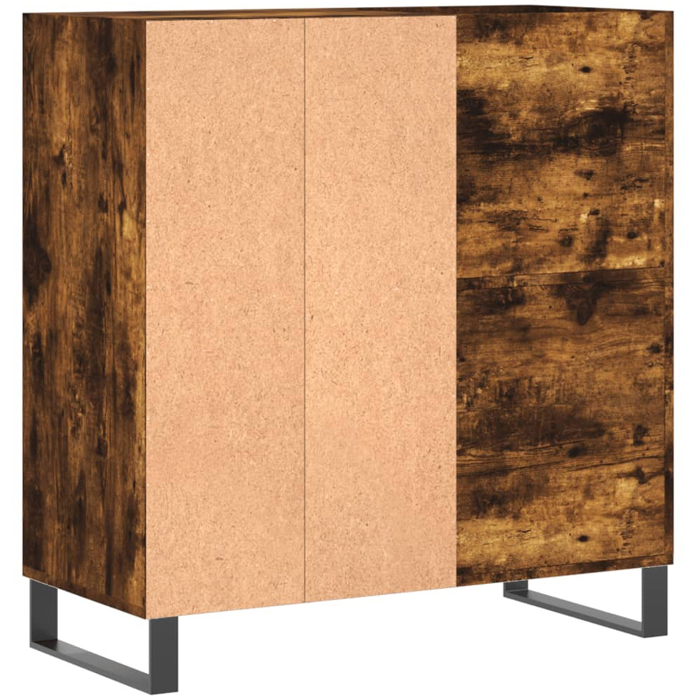vidaXL 3 Shelf Smoked Oak Record Cabinet Image 6