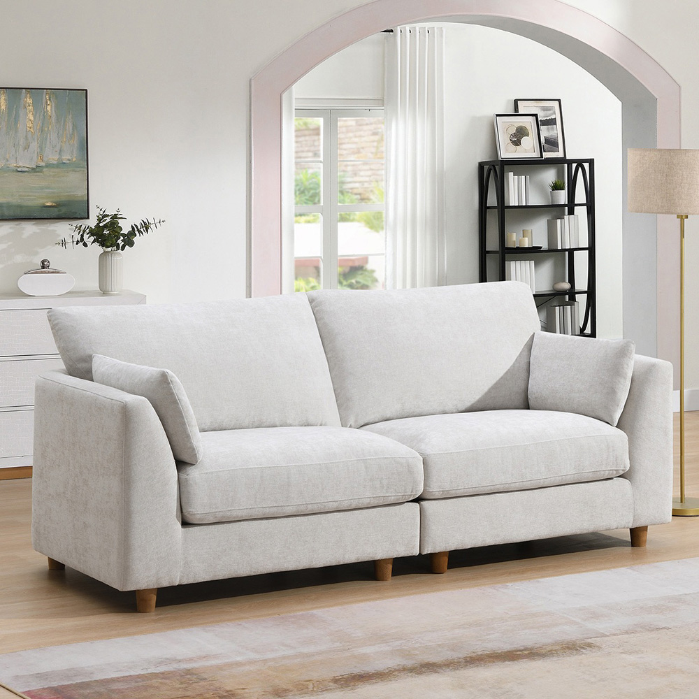 Bushwick 3 Seater Pearl Sofa Image 4