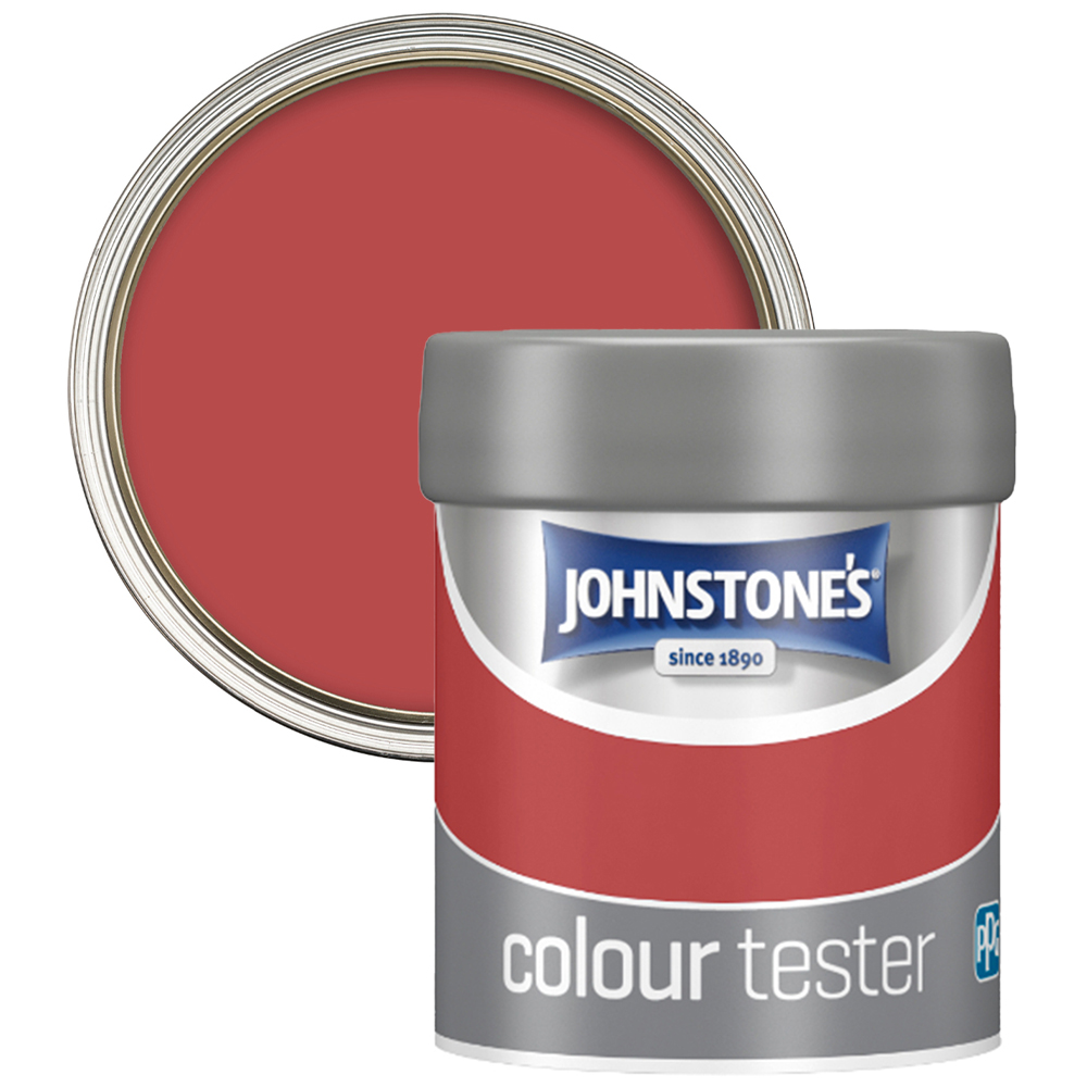 Johnstone's Rich Red Matt Emulsion Tester Pot 75ml Image 1