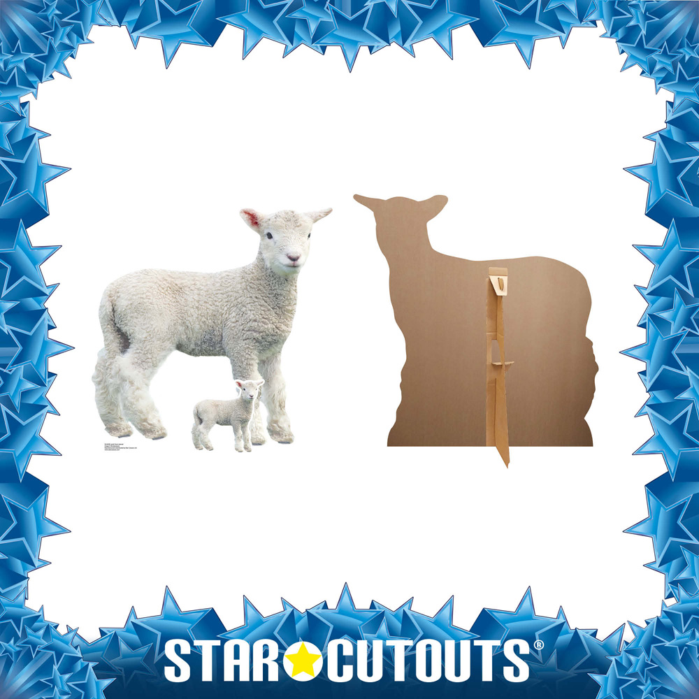 Star Cutouts Farm Animal Lamb Cardboard Cutout 2.5ft Image 3