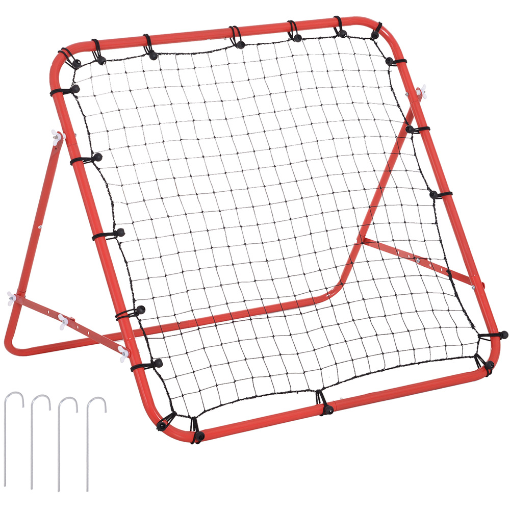 HOMCOM Red and Black Rebounder Net 96 x 96 x 80cm Image 1