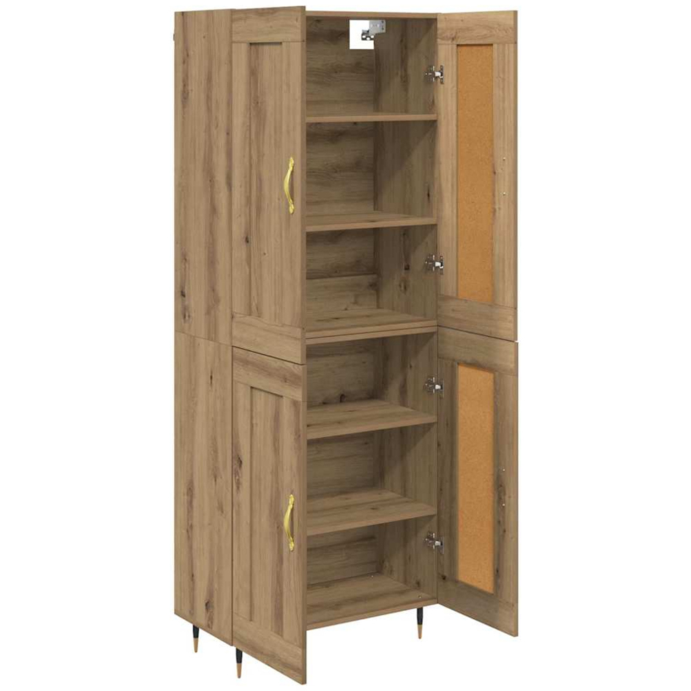 vidaXL 2 Door Artisan Oak Highboard Image 4