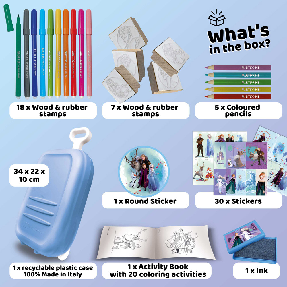 Multiprint Frozen 2 Kids Colouring and Stamp Trolley Set Image 2