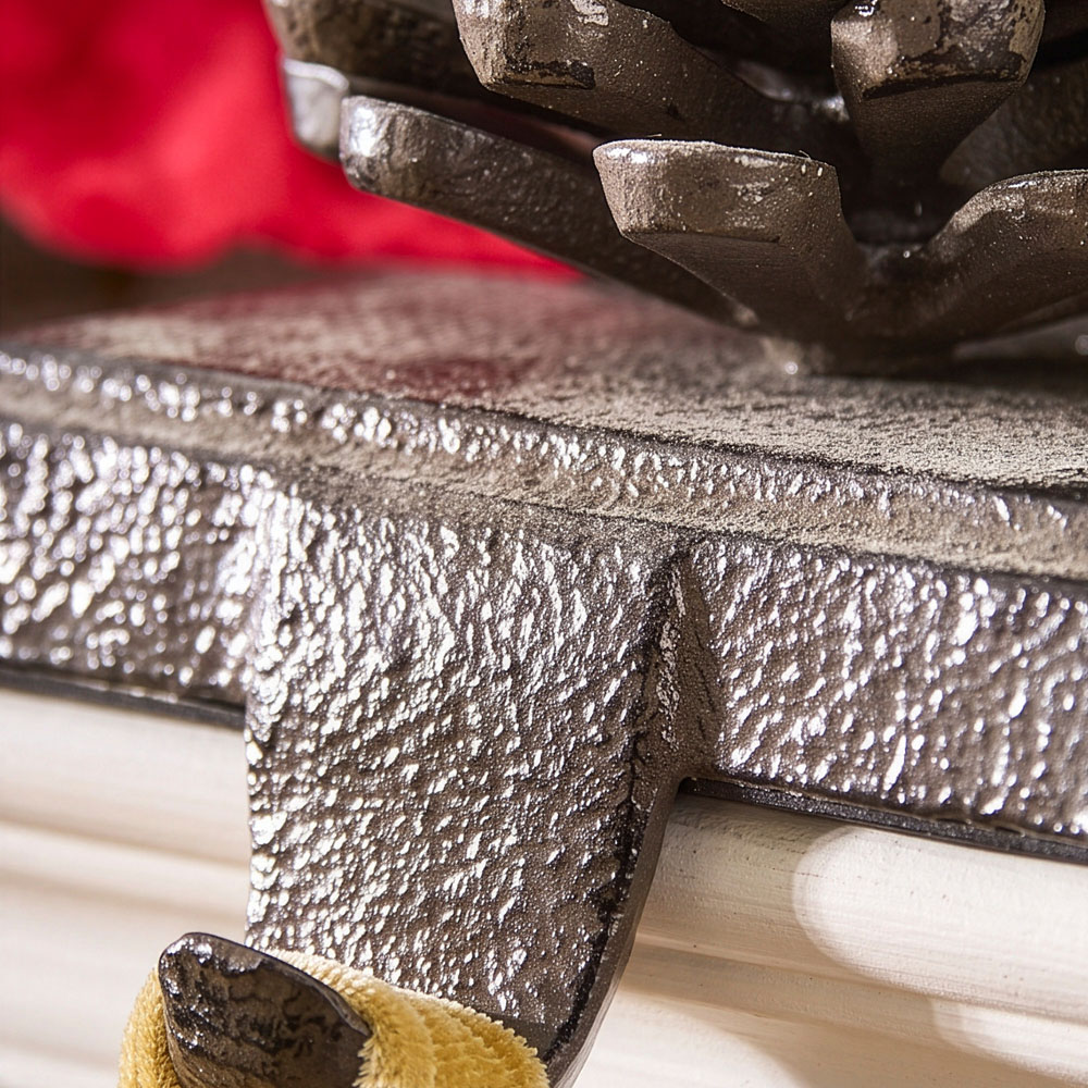 Dibor Cast Iron Pine Cone Christmas Stocking Holder Image 3