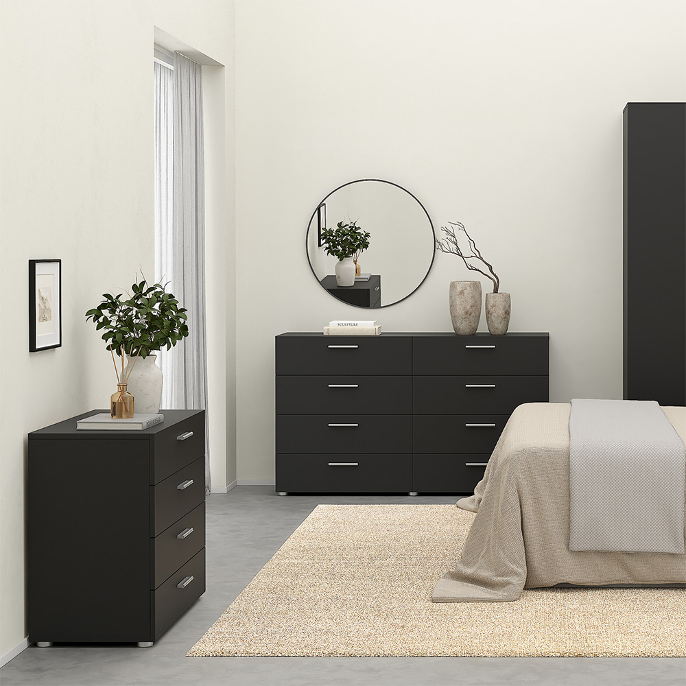 Florence 4 Drawer Black Chest of Drawers Image 6