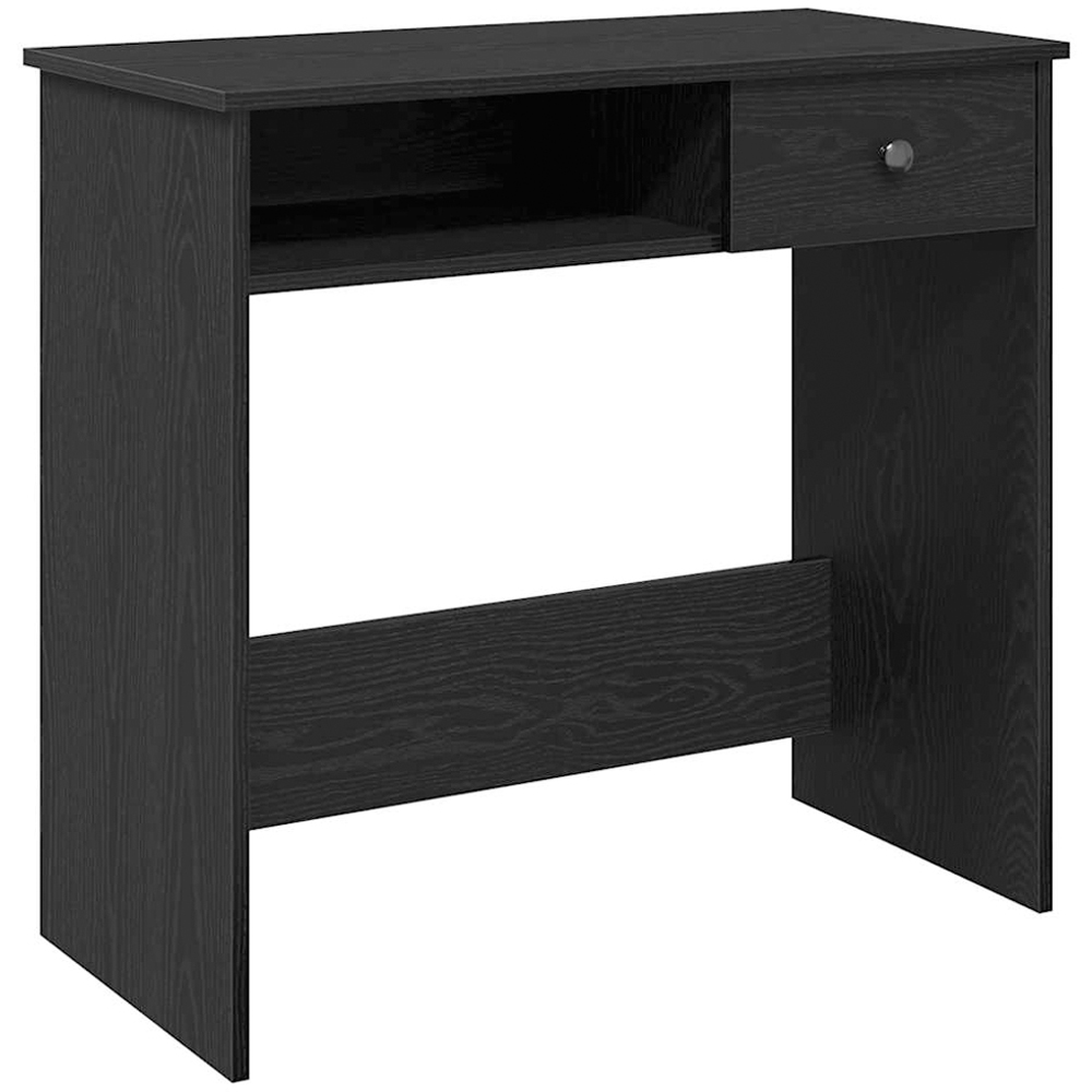 vidaXL Single Drawer Single Shelf Computer Desk Black Image 2