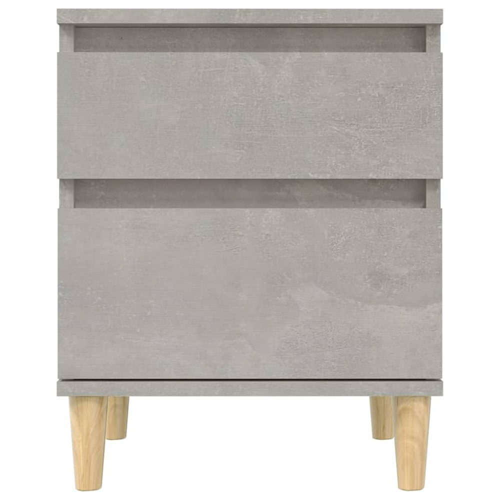 vidaXL Single Door Single Drawer Concrete Grey Bedside Cabinet Image 5
