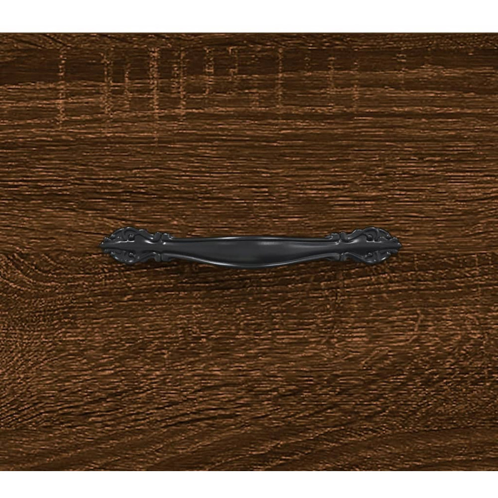 vidaXL 3 Drawer Brown Oak Sideboard Image 9
