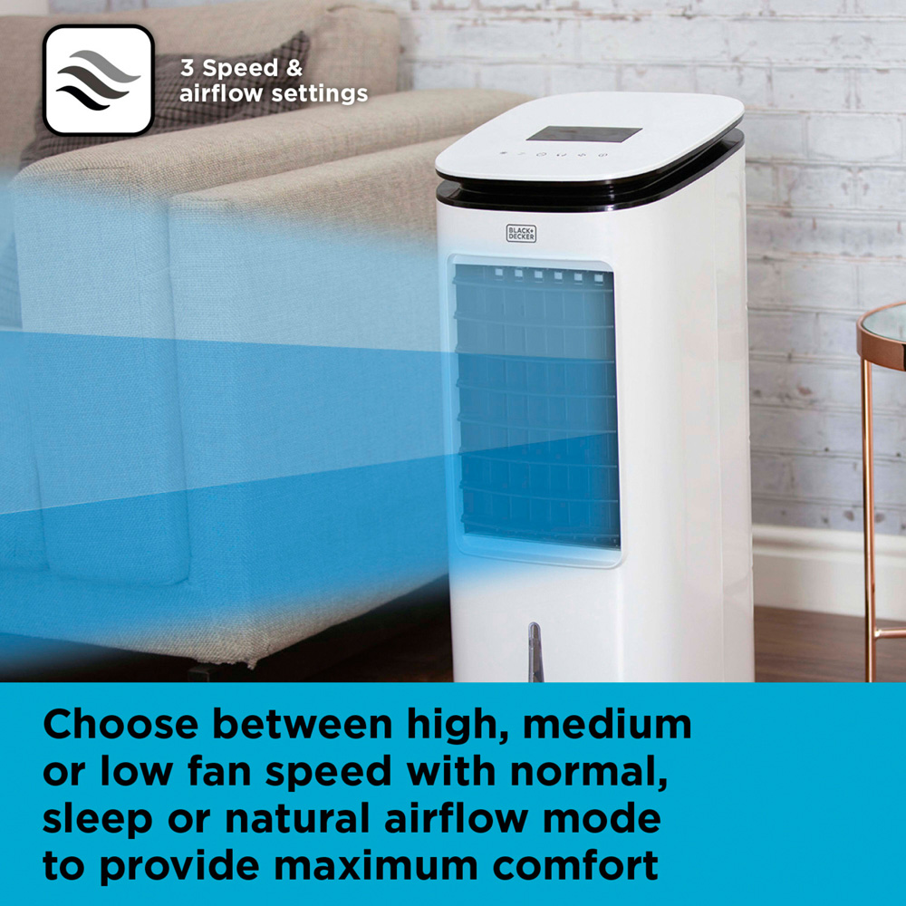 BLACK+DECKER 2 in 1 White Digital Air Cooler 7L Image 5