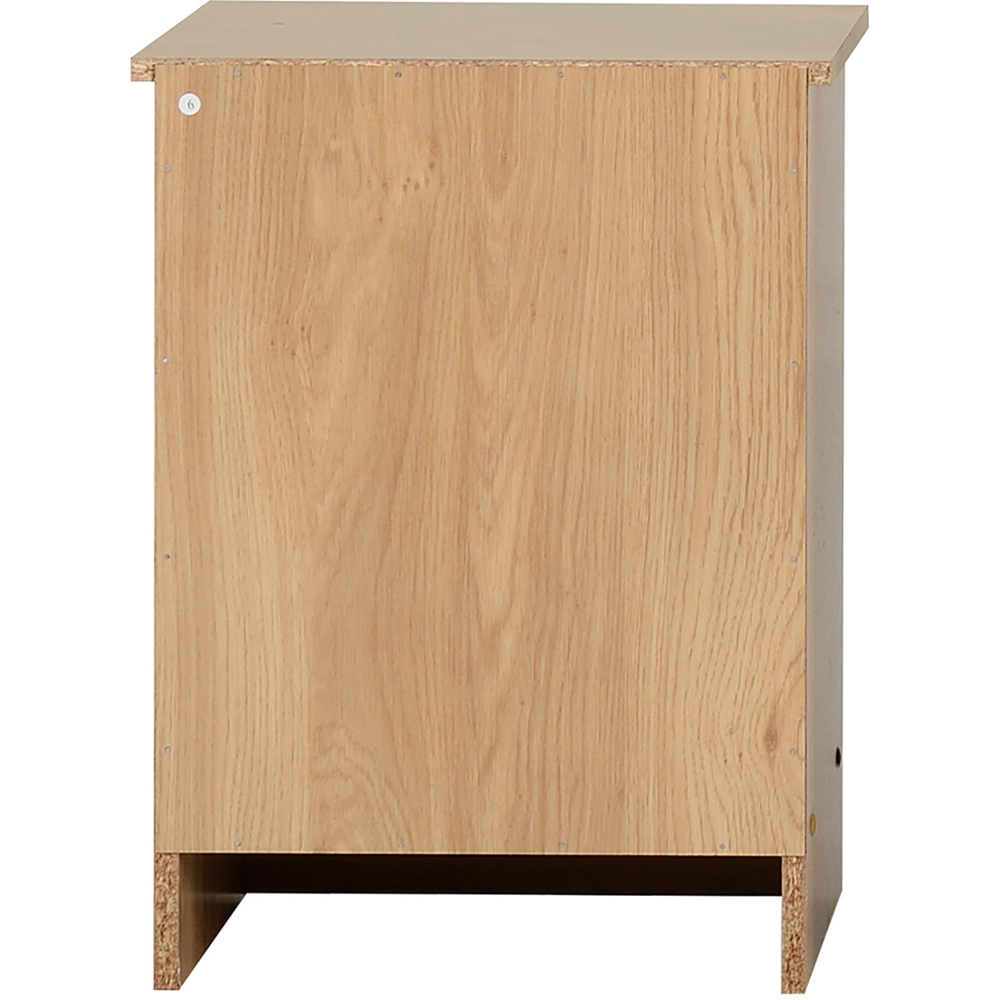 Seconique Bellingham Single Drawer Oak Veneer Bedside Table Image 5