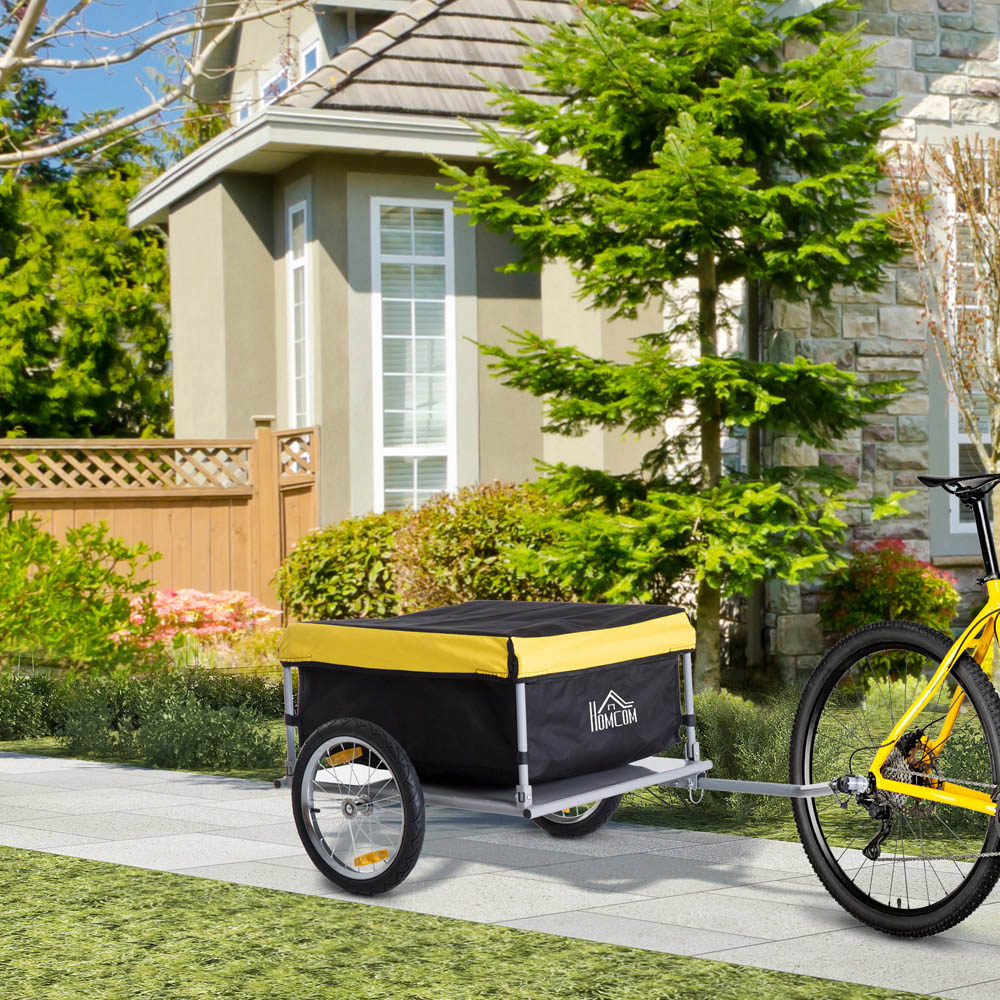 Outsunny 2 Wheel Bicycle Cargo Trailer Image 2