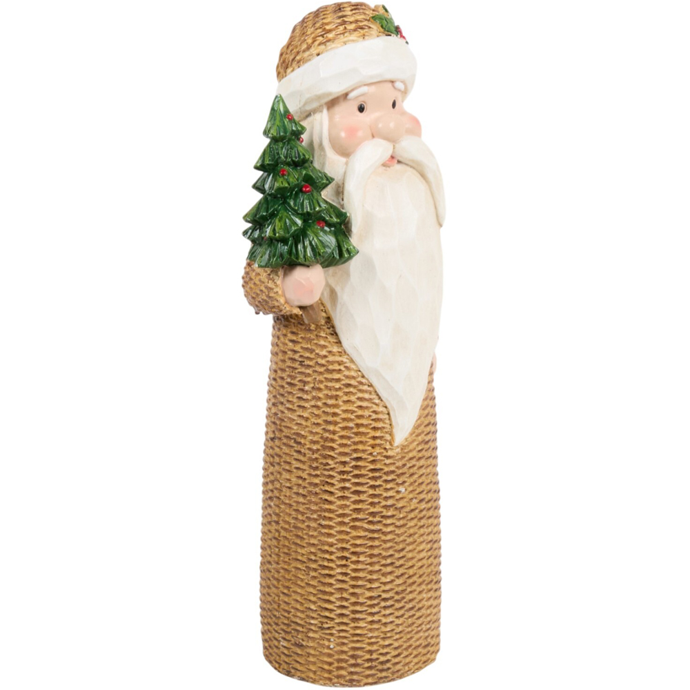 Rattan Effect Santa Decoration Image 8