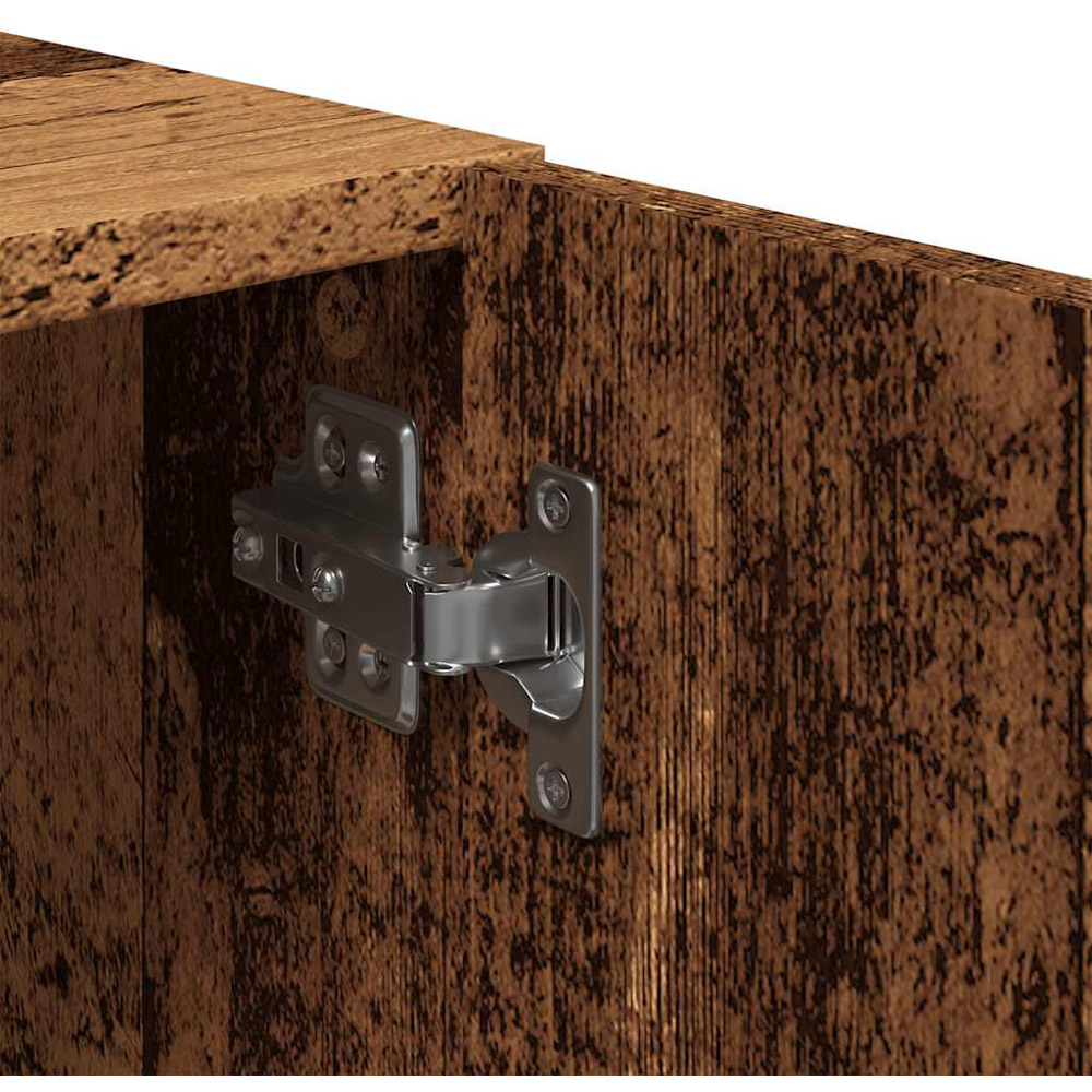 vidaXL 4 Door 2 Open Shelf Old Wood TV Cabinet Image 8