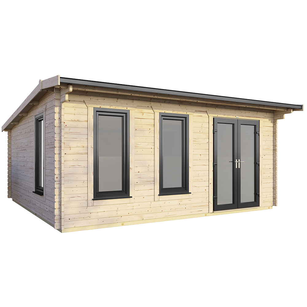 Power Sheds 18 x 14ft Right Double Door Apex Log Cabin Image 1