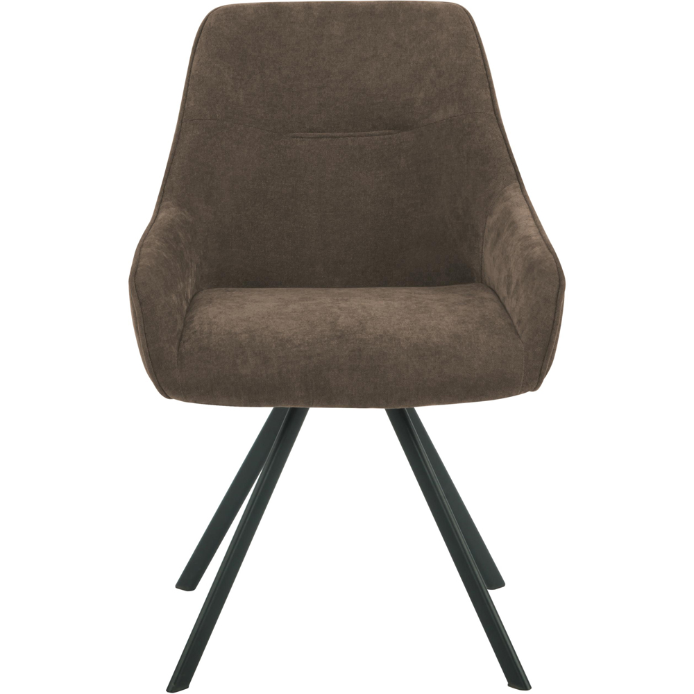 wilko Marlow Walnut Brown Swivel Dining Chair Image 5