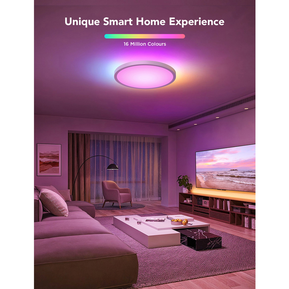 Govee 1S RGBWW and RGBIC Round Smart LED Ceiling Light 12 inch Image 5