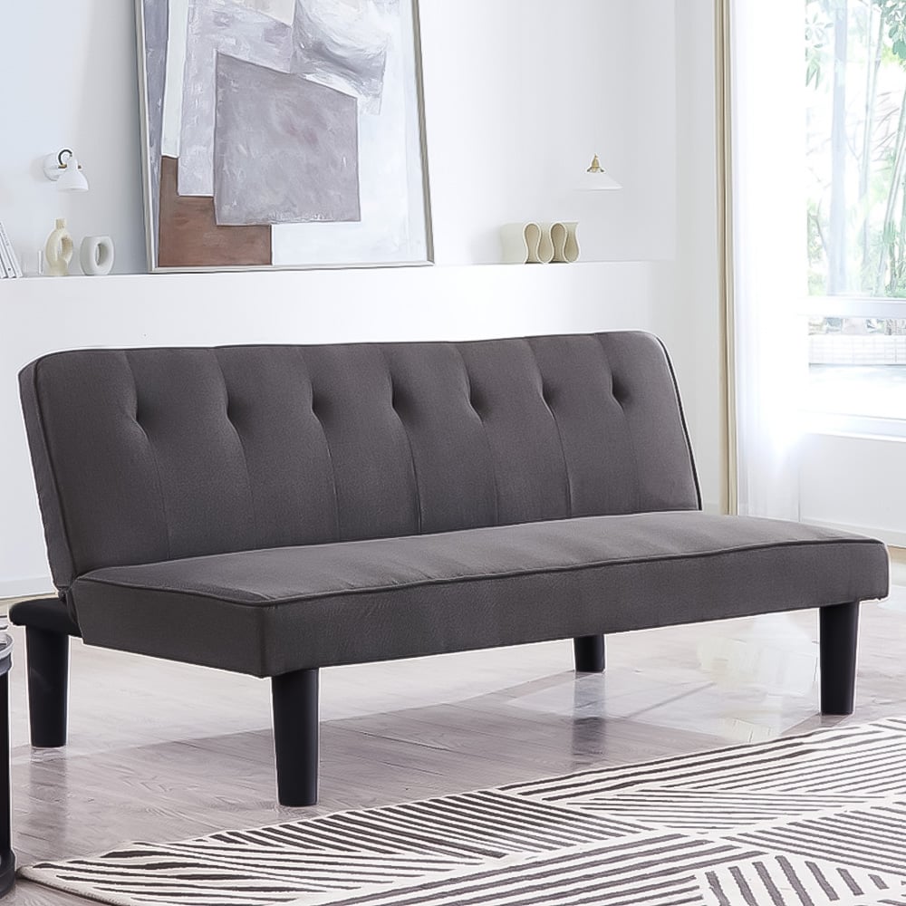 Home Detail Layla 2 Seater Charcoal Fabric Sofa Bed Image 1