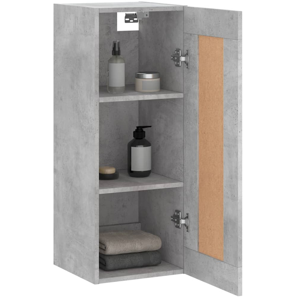 vidaXL Single Door Concrete Grey Wall Mounted Cabinet Image 5