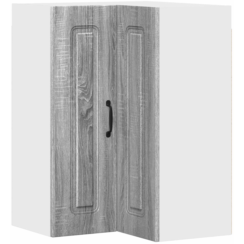 vidaXL 2 Door Grey Sonoma Kitchen Wall Corner Cabinet Image 2