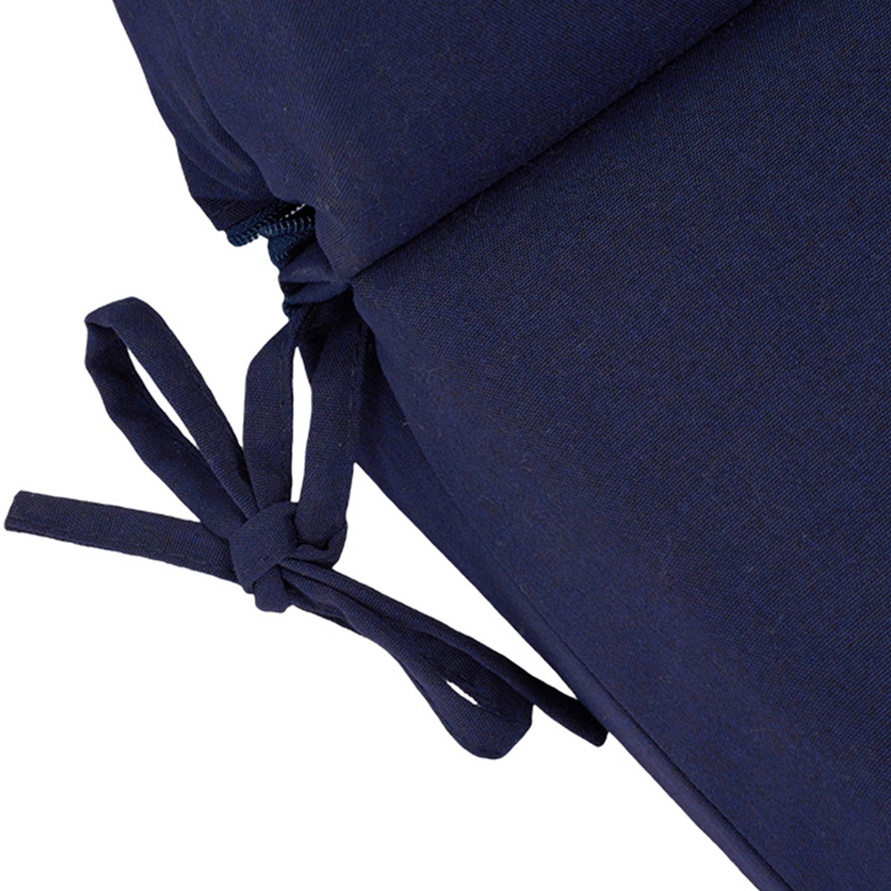 Living and Home Dark Blue Outdoor Sun Lounge Chair Cushion 71 x 112 x 54cm Image 3