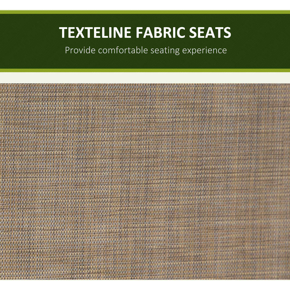 Outsunny 3 Seater Brown Garden Swing Chair with Canopy Image 5