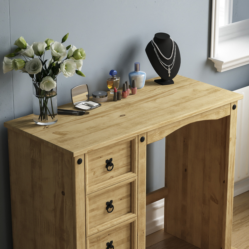 Vida Designs Corona 4 Drawer Pine Dressing Table Image 3