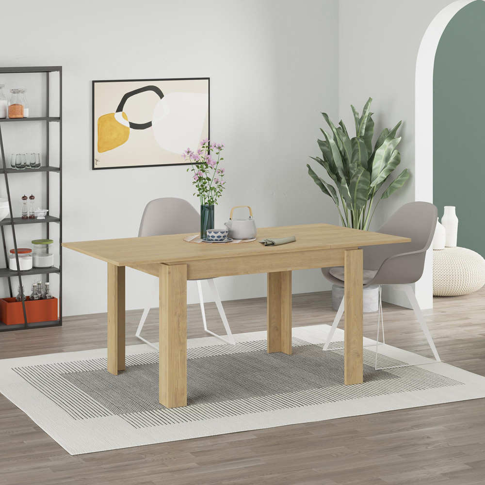 Decortie Tolmen 6 Seater Sapphire Oak Dining Table Image 5