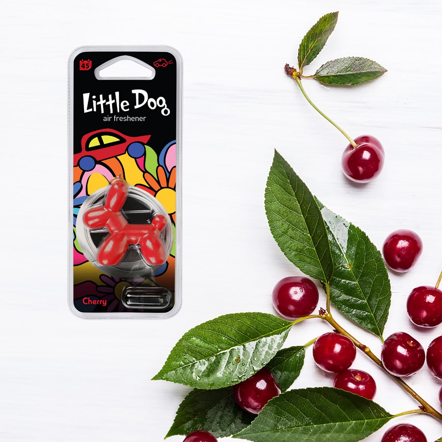 Little Dog Cherry Clip Car Air Freshener Image 3