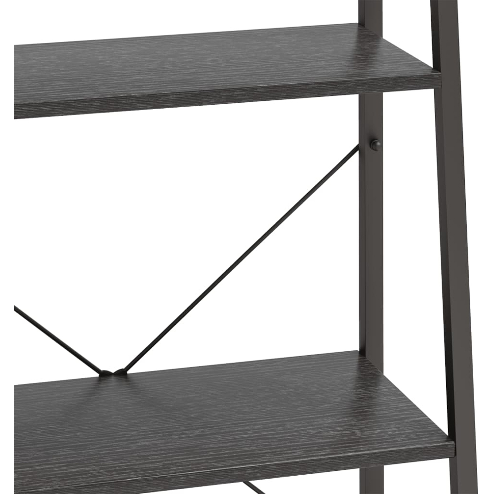 vidaXL 3-Tier Dark Black Standing Shelf Image 6