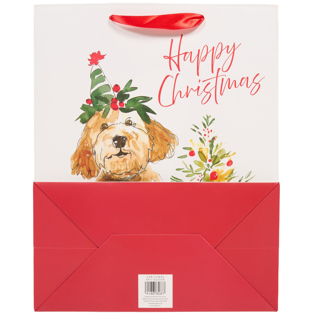 Large Festive Pup Gift Bag Image 5