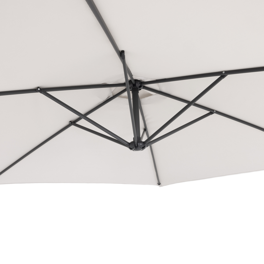 Charles Bentley Light Grey Hanging Cantilever Parasol 3m Image 3