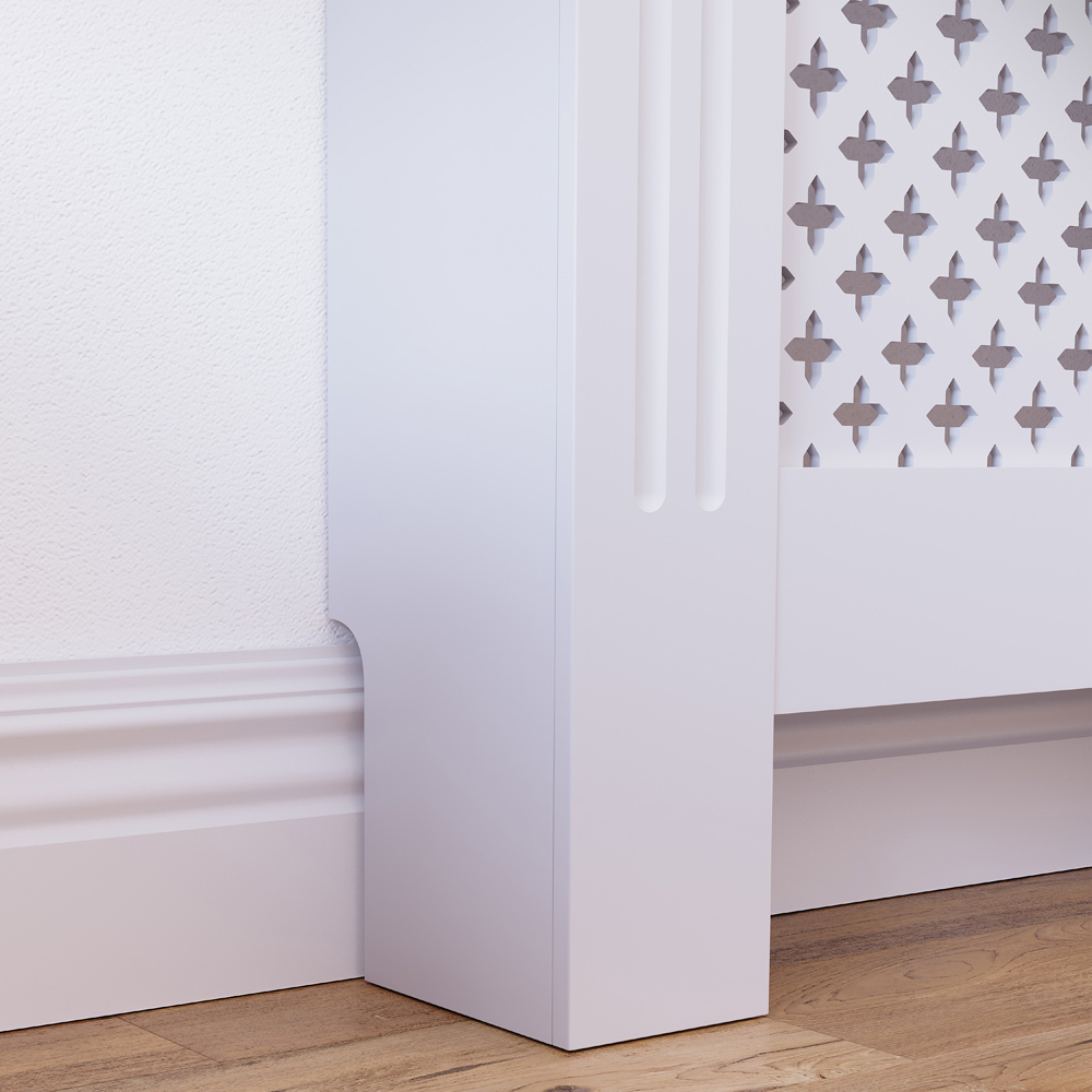 VIDA DESIGNS Oxford White Radiator Cover Large Image 6