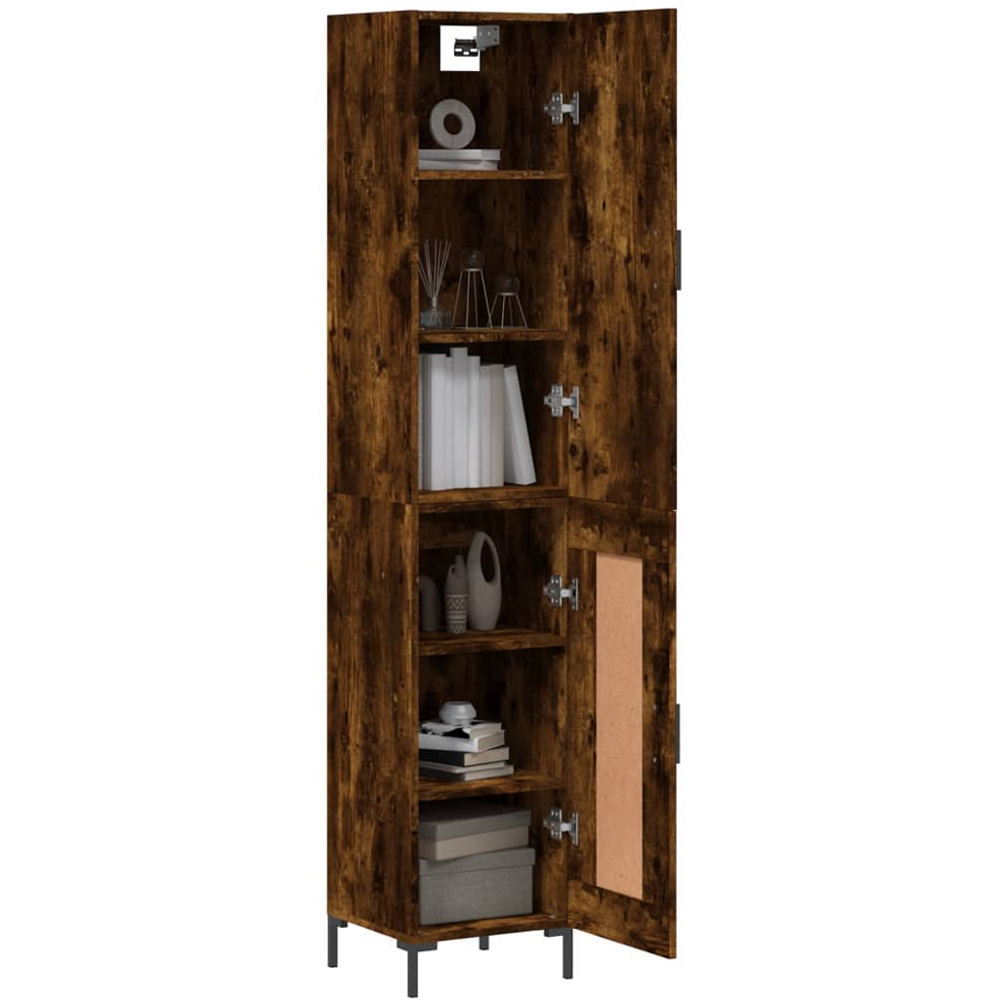 vidaXL 2 Door Smoked Oak Highboard Image 3